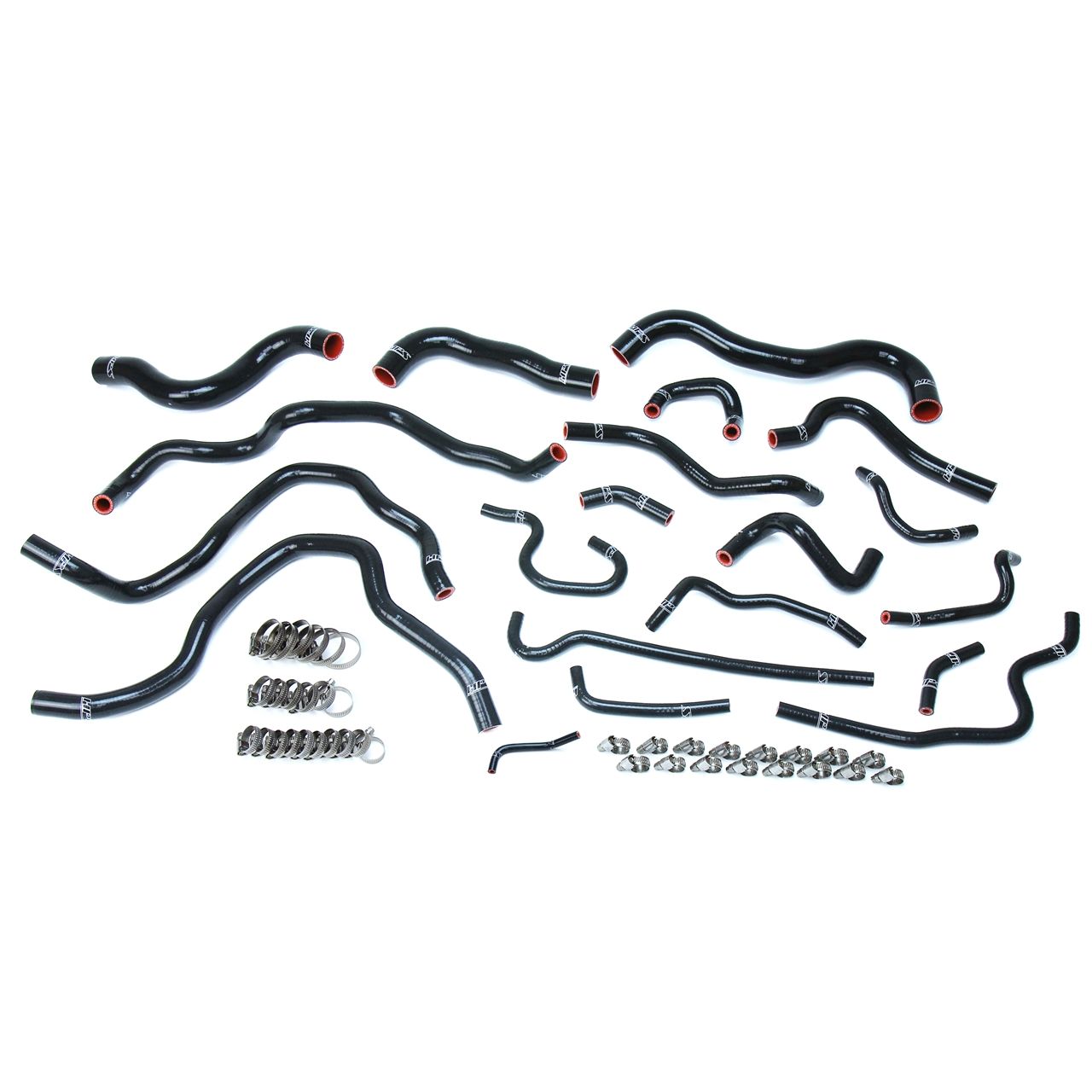 HPS Black Reinforced Silicone Radiator Heater Coolant Hose Kit for Honda 16-19 Civic 2.0L Non Turbo