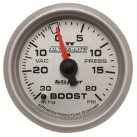 Thumbnail for Autometer Ultra-Lite II 52mm 30 in Hg/20 psi Mechanical Boost/Vacuum Gauge