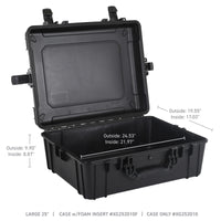 Thumbnail for Go Rhino XVenture Gear Hard Case - Large 25in. / Lockable / IP67 / Automatic Air Valve - Tex. Black