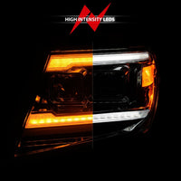 Thumbnail for ANZO 09-20 Nissan Frontier Chrome Projector Plank Style DRL w/ Switchback & Sequential LED DRL
