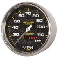 Thumbnail for Autometer Marine Carbon Fiber 5in 120mph GPS Speedometer