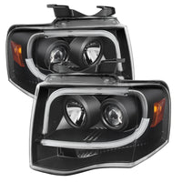 Thumbnail for Spyder Ford Expedition 07-13 Projector Headlights Light Tube DRL Blk PRO-YD-FE07-LTDRL-BK