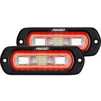 Thumbnail for Rigid Industries SR-L Series Flush Mount LED Spreader Pair w/ Red Halo - Universal