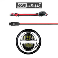 Thumbnail for XK Glow Chrome Bezel 5.75in XKchrome LED headlight