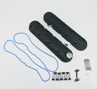 Thumbnail for Granatelli 96-22 GM LS Tall Valve Cover w/Angled Coil Mounts - Black Wrinkle (Pair)