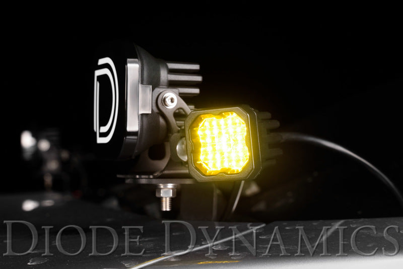 Diode Dynamics Stage Series C1 LED Pod Sport - Yellow Wide Standard ABL Each
