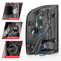 Thumbnail for ANZO 2007-2013 Chevrolet Silverado1500/ 2500/ 3500 LED Tail Lights w/ Light Bar Black Housing Smoke