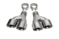 Thumbnail for Corsa 2011-2021 Jeep Grand Cherokee Twin 2.5in Inlet / 4in Outlet Polished Pro-Series Tip Kit