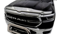 Thumbnail for AVS 2019 Dodge RAM 1500 Aeroskin Low Profile Acrylic Hood Shield - Chrome