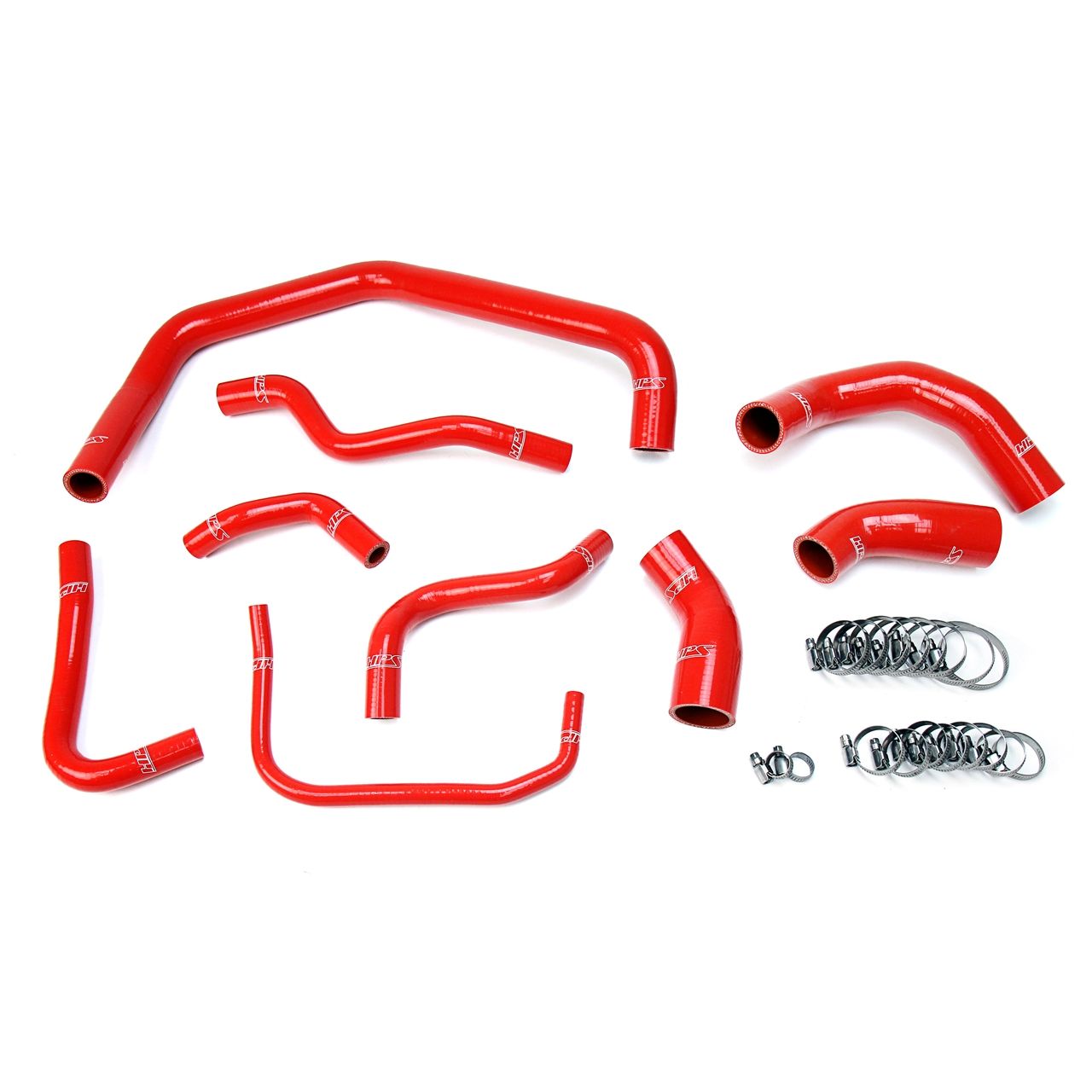 HPS Red Reinforced Silicone Radiator Hose Kit Coolant for Ford 03-04 Mustang SVT Cobra 4.6L V8 Supercharged