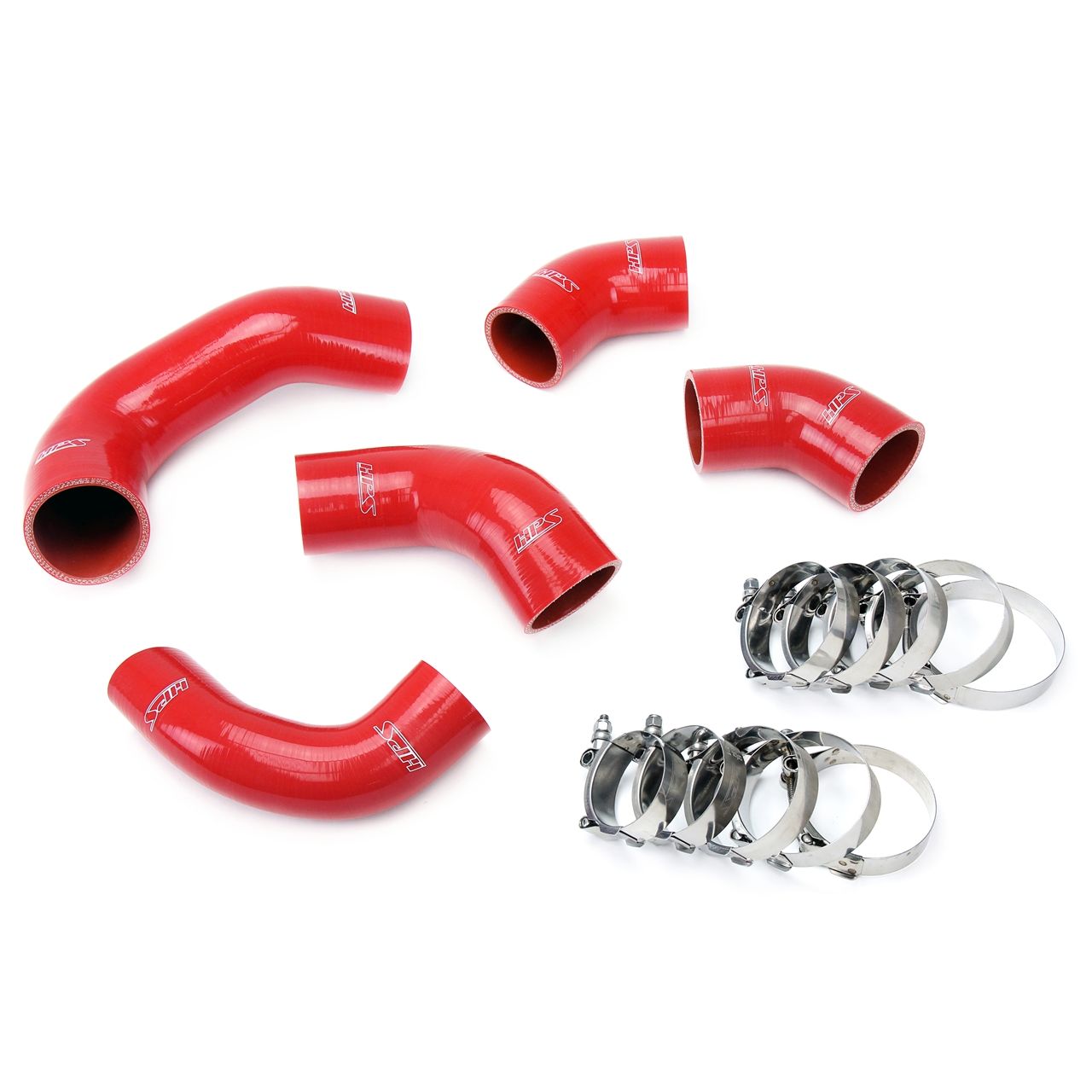 HPS Red Reinforced Silicone Intercooler Hose Kit for Mitsubishi 03-07 Lancer EVO 8 9 MR US-Spec