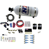 Thumbnail for Nitrous Express 8 Cyl Soft Line Shark Rail Nitrous Kit w/10lb Bottle Pushloc