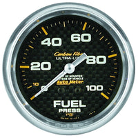 Thumbnail for Autometer Carbon Fiber 66.7mm 0-15 PSI W/O ISO Fuel Pressure Gauge