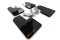 Thumbnail for Rally Armor 21-24 Ford Bronco (Plstc Bmpr - NO Rptr/Sprt - NO RR/RB) Blk Mud Flap w/Cy Orange Logo