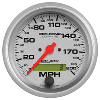 Thumbnail for Autometer Ultra-Lite 85.7mm In-Dash Electronic Programmable 200 MPH Speedometer