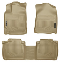 Thumbnail for Husky Liners 10-13 Lexus RX350/RX450h WeatherBeater Tan Front & 2nd Seat Floor Liners