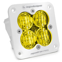 Thumbnail for Baja Designs Squadron Pro White Wide Cornering Pattern Flush Mount LED Light Pod - Amber