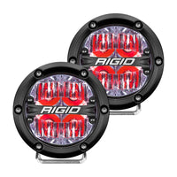 Thumbnail for Rigid Industries 360-Series 4in LED Off-Road Drive Beam - Red Backlight (Pair)