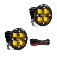 Thumbnail for Baja Designs Squadron R SAE LED Spot Light - Amber - Pair