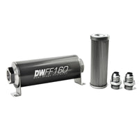 Thumbnail for DeatschWerks Stainless Steel 10AN 10 Micron Universal Inline Fuel Filter Housing Kit (160mm)