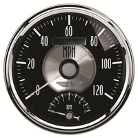 Thumbnail for Autometer Prestige Series Black Diamond 5in Gauge Tachometer/Speedometer Combo (120mph 8k RPM)