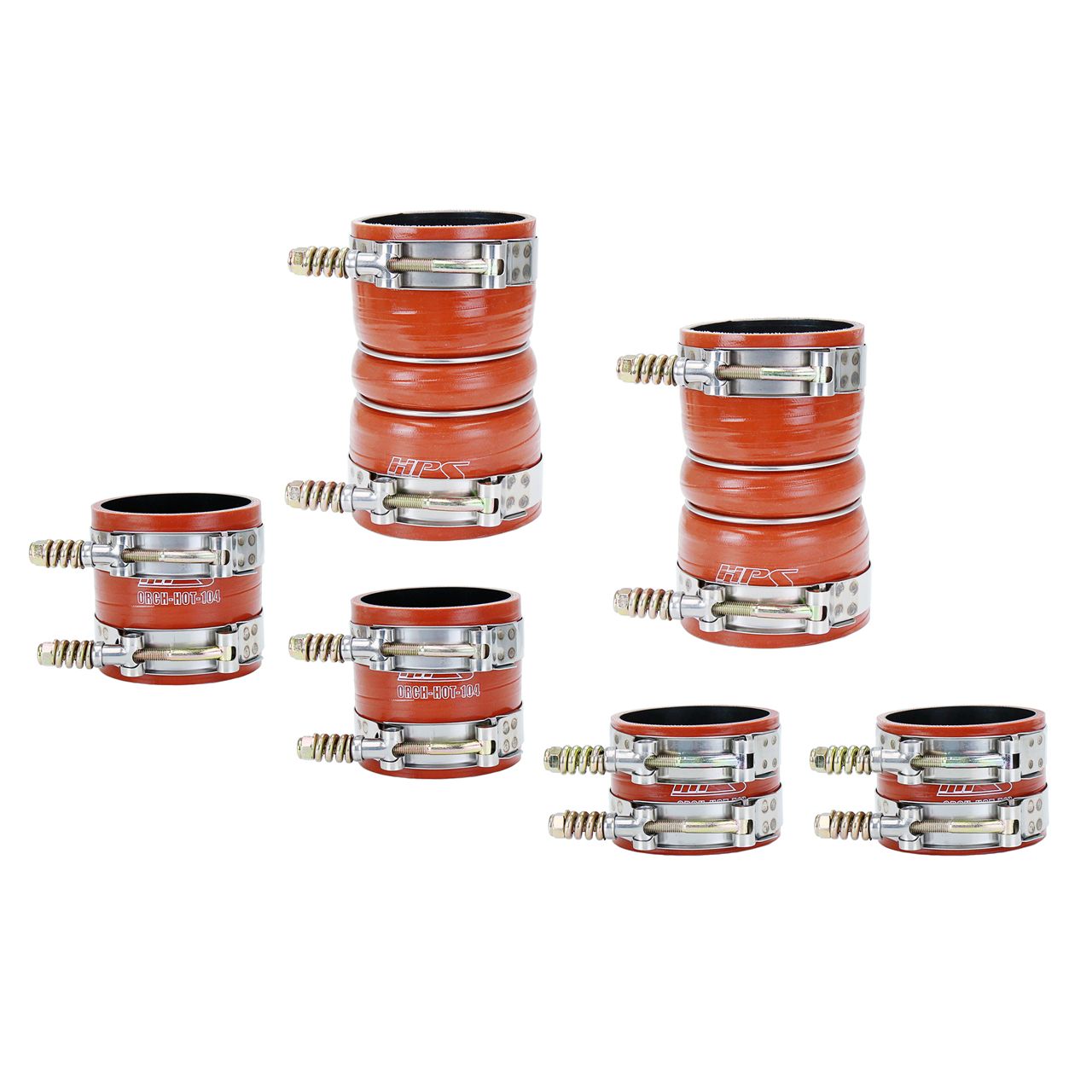 HPS High Temp Reinforced Silicone Intercooler Hose Boots Kit for Ford 2000-2003 Excursion 7.3L PowerStroke Diesel