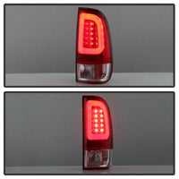 Thumbnail for Spyder 97-03 Ford F150 Stylsd. F250 V3 Light Bar LED Tail Lights - Red/Clr ALT-YD-FF15097V3-LBLED-RC