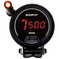 Thumbnail for Autometer Quick-Lite Digital 10K RPM Pedestal Mount 3 3/4in Tachometer Black Dial w/ Red LED