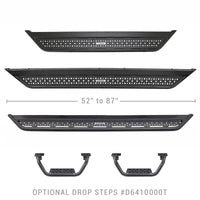 Thumbnail for Go Rhino 21-23 Ford Bronco 2DR Sport Utility Dominator Xtreme D6 Side Steps 6in - 57in Long