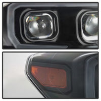 Thumbnail for xTune Toyota Tacoma 16-18 DRL Light Bar Projector Headlights - Black PRO-JH-TTA16-LBDRL-BK