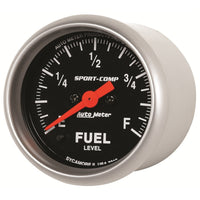 Thumbnail for Autometer Sport Comp 52mm Full Sweep Electronic Fuel Level Programmable Empty-Full Range Gauge