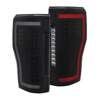 Thumbnail for ANZO 2017+ Ford F-250 LED Taillights - Black/Smoke