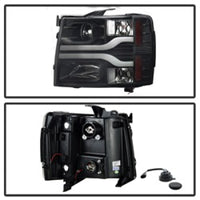 Thumbnail for Spyder Chevy Silverado 1500 07-13 Version 3 Projector Headlights - Black PRO-YD-CS07V3-LBDRL-BK