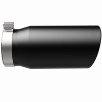 Thumbnail for MagnaFlow Tip Stainless Black Coated Single Wall Round Single Outlet 6in Dia 5in Inlet 13in L