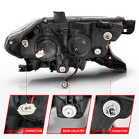 Thumbnail for ANZO 2016-2017 Toyota Tacoma Projector Headlights w/ Plank Style Switchback Black w/ Amber w/ DRL