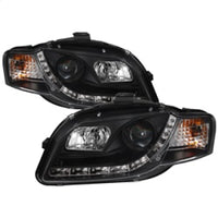 Thumbnail for Spyder Audi A4 06-08 Projector Headlights Halogen Model Only - DRL Black PRO-YD-AA405-DRL-BK