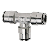 Thumbnail for Firestone Union Tee 3/8in. Nickel Push-Lock Air Fitting - 25 Pack (WR17603105)