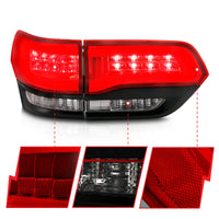 Thumbnail for ANZO 2014-2016 Jeep Grand Cherokee LED Taillights Red/Clear