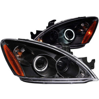 Thumbnail for ANZO 2004-2007 Mitsubishi Lancer Projector Headlights w/ Halo Black (CCFL)