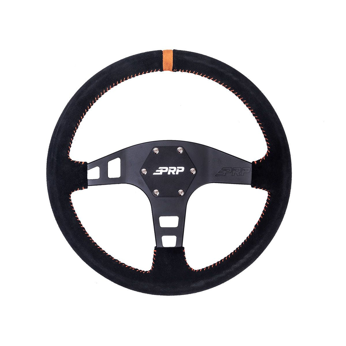 PRP Flat Suede Steering Wheel- Orange