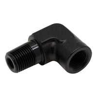 Thumbnail for DeatschWerks 90-Degree 1/8in NPT Male to Female 1/8in NPT - Anodized Matte Black