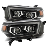 Thumbnail for AlphaRex 10-13 Toyota 4Runner PRO-Series Projector Headlights Plank Style Black w/Seq Signal/DRL