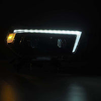 Thumbnail for AlphaRex 10-13 Toyota 4Runner PRO-Series Proj Headlights Plank Style Alpha Blk w/Seq Signal/DRL