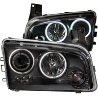 Thumbnail for ANZO 2006-2010 Dodge Charger Projector Headlights w/ Halo Chrome (CCFL)