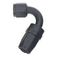 Thumbnail for DeatschWerks 8 AN Female Flare Swivel 120-Degree Hose End CPE - Anodized Matte Black