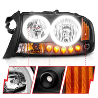 Thumbnail for ANZO 1997-2004 Dodge Dakota Crystal Headlights Black 1pc