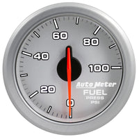Thumbnail for Autometer Airdrive 2-1/6in Fuel Pressure Gauge 0-100 PSI - Silver