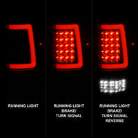 Thumbnail for ANZO 2004-2006 Ford F-150 LED Tail Lights w/ Light Bar Black Housing Smoke Lens
