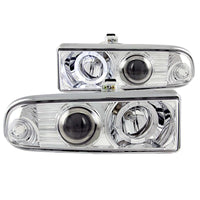 Thumbnail for ANZO 1998-2005 Chevrolet S-10 Projector Headlights w/ Halo Chrome