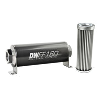 Thumbnail for DeatschWerks Stainless Steel 5 Micron Universal Inline Fuel Filter Housing Kit (160mm)
